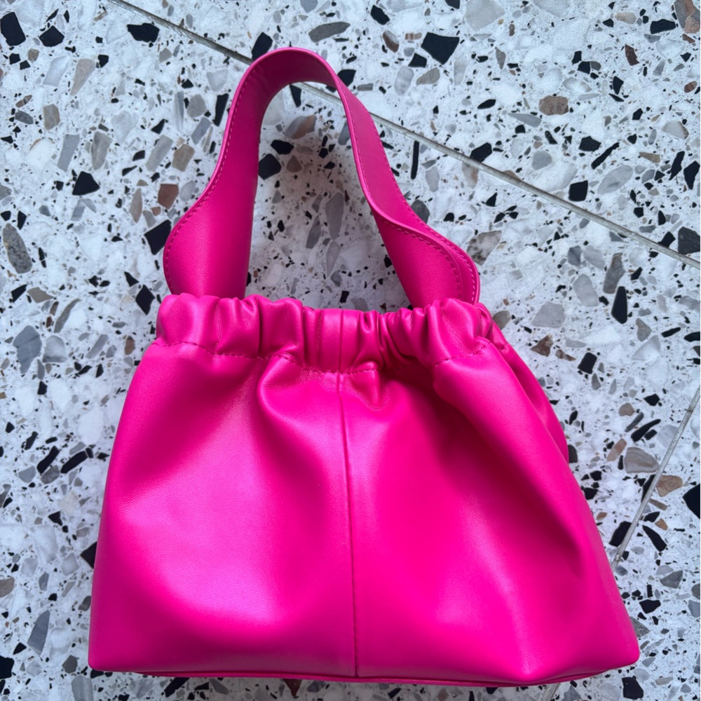 Fuschia Pink Pouch Handbag by Charles & Keith